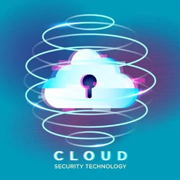 Cloud security technology concept abstract background Stock Illustration