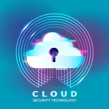 Cloud security technology concept abstract background Stock Illustration