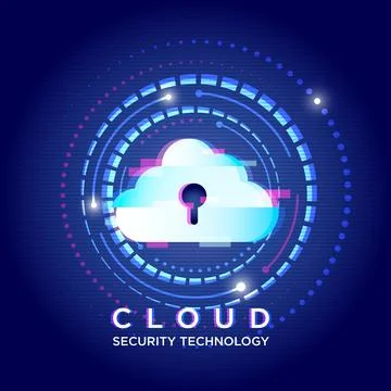 Cloud security technology concept abstract background Stock Illustration