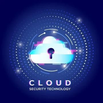 Cloud security technology concept abstract background Stock Illustration
