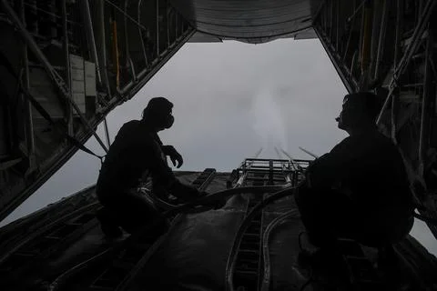 Cloud seeding operation to ease haze in Malaysia, Subang - 19 Sep 2019 Stock Photos