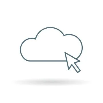 Cloud select internet icon Stock Illustration
