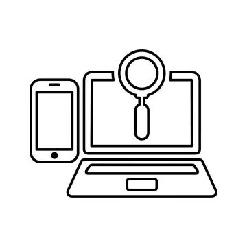 Cloud, seo, storage icon. Line, outline design. Illustrazione stock