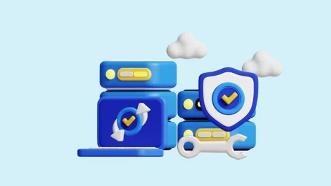Cloud Server 3D Animated Concept. Stock Footage 289454583