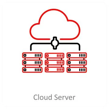 Cloud server and Big data icon concept Illustrazione stock
