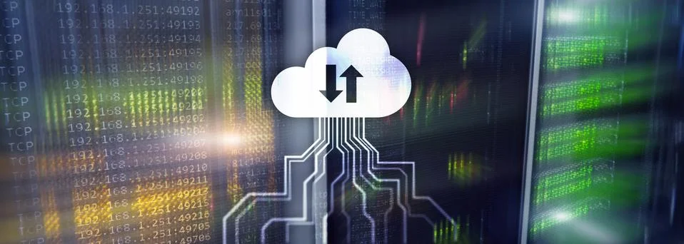 CLoud server and computing, data storage and processing. Internet and technology Stock Photos