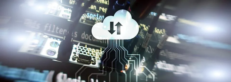 CLoud server and computing, data storage and processing. Internet and technology Stock Photos