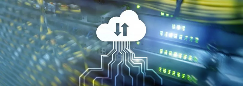 CLoud server and computing, data storage and processing. Internet and technology Stock Photos