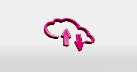 Cloud server and data storage 3d symbol loop seamless Stock Footage 320826549