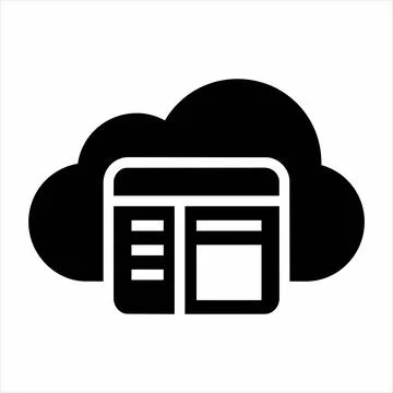 Cloud server application interface management icon 8K with image ratio イラスト素材