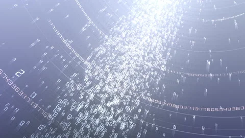 Cloud Server Big Data AI Stream Digital Network Technology concept A Gray Stock Footage 144298071