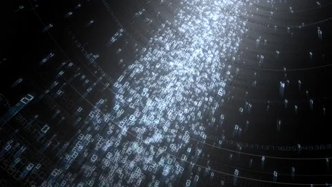 Cloud Server Big Data AI Stream Digital Network Technology concept A Black Video stock 144298920