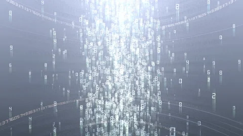 Cloud Server Big Data AI Stream Digital Network Technology concept B Gray Video stock 144299549