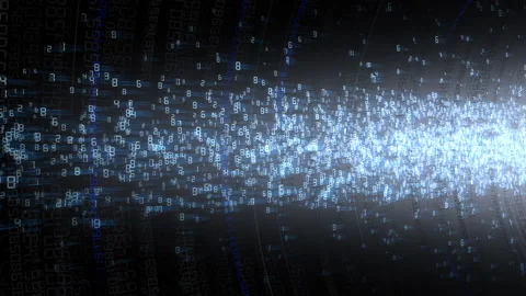 Cloud Server Big Data AI Stream Digital Network Technology concept C Black Video stock 144305393