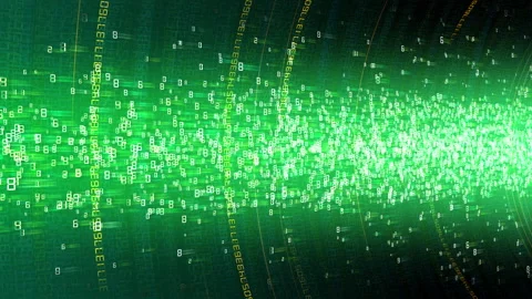 Cloud Server Big Data AI Stream Digital Network Technology concept C Green 動画素材 144306122