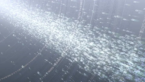 Cloud Server Big Data AI Stream Digital Network Technology concept D Gray Vidéo 144316755