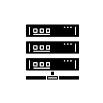 Cloud server black icon, vector sign on isolated background. Cloud server 스톡 일러스트