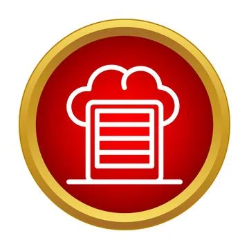 Cloud server computing hosting storage technology icon Stock Illustration