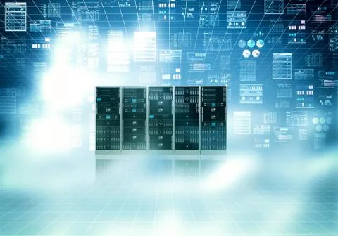 Cloud server concept Stock Illustration