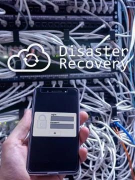 Cloud Server Data Loss Prevention Disaster Recovery concept. Stock-Fotos