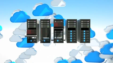 Cloud server, fast hosting Stock Footage 43095489