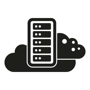 Cloud server hosting data technology computing concept Stockillustratie