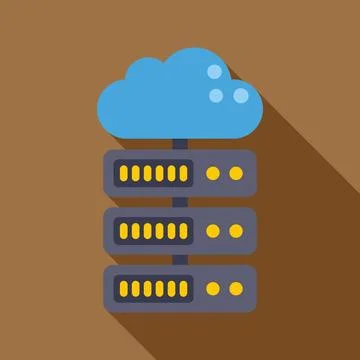 Cloud server hosting data technology flat icon イラスト素材