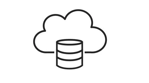 Cloud Server Icon Stock Illustration