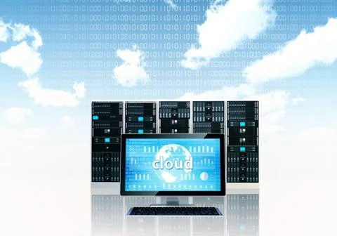 Cloud server Stock Illustration