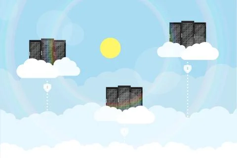 Cloud server Illustrazione stock