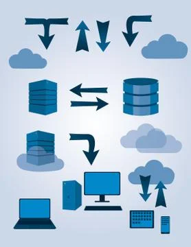 Cloud server Illustrazione stock