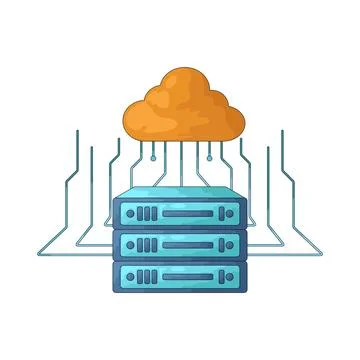 Cloud server illustration Stock Illustration