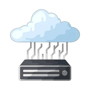 Cloud server illustration Stockillustratie