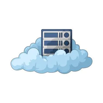Cloud server illustration 스톡 일러스트