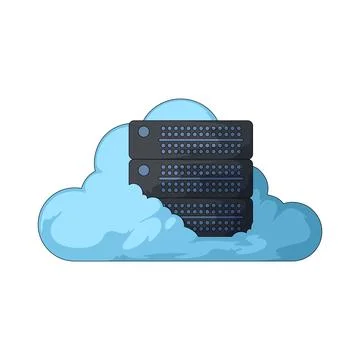 Cloud server illustration Ilustração Stock