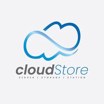Cloud Server Logo Иллюстрация
