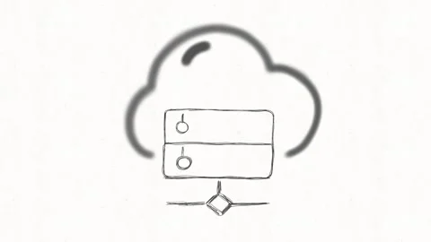 Cloud Server Network and Data Infrastructure Concept Stock Footage 342018397
