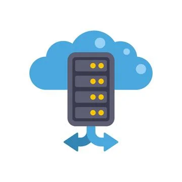 Cloud server providing distributed network data storage 스톡 일러스트