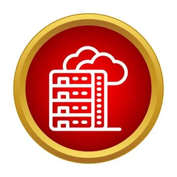 Cloud server rack and network data storage concept icon 스톡 일러스트