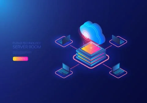 Cloud server room 스톡 일러스트