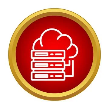 Cloud server storage data computing network technology icon Stockillustratie