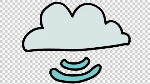 Cloud server storage line drawing illustration animation transparent background Stock Footage 44947738