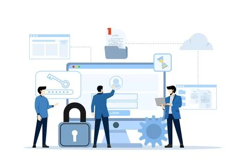 Cloud server technology concept Stockillustratie