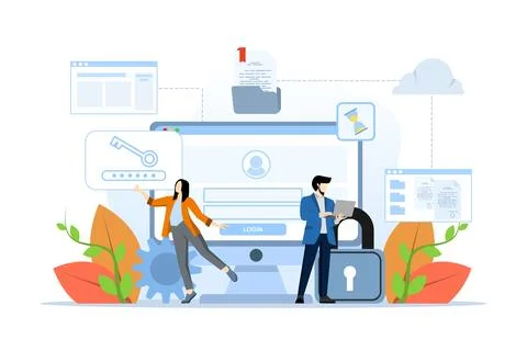 Cloud server technology concept Stockillustratie