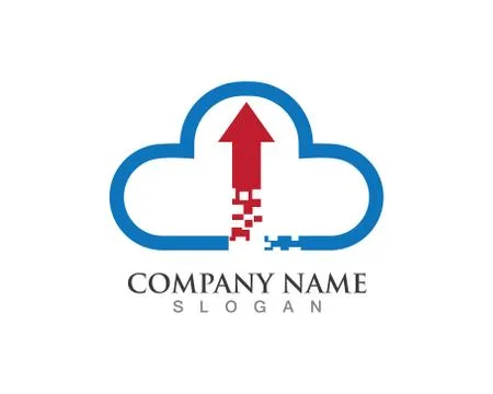 Cloud servers data logo and symbols icons Stock Illustration