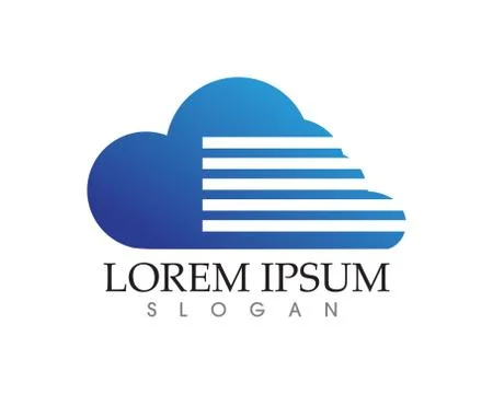 Cloud servers data logo and symbols icons Stock Illustration