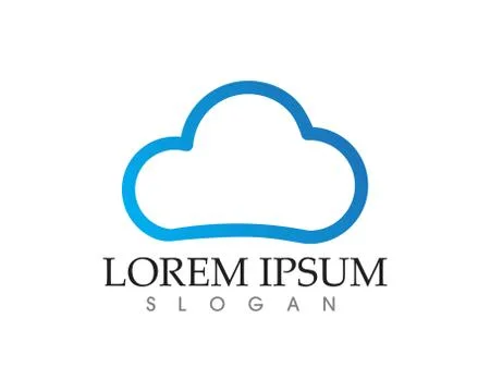 Cloud servers data logo and symbols icons Stock Illustration