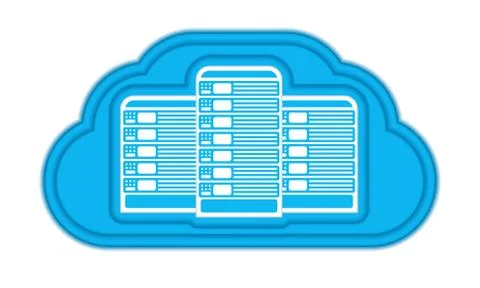 Cloud servers Stock Illustration