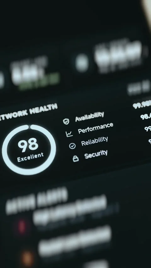 Cloud Servers Infrastructure Health Interface Stock Footage 340142331