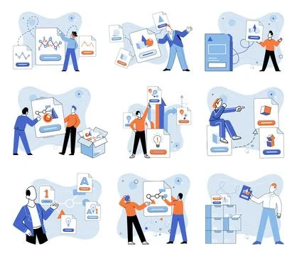 Cloud service. Cloud hosting provides scalable and secure infrastructure for Stock Illustration